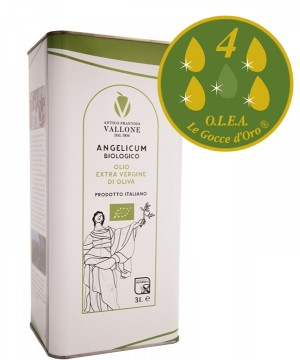 Tin of Extra Virgin Olive Oil Angelicum Organic 3L