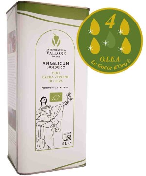 Tin of Extra Virgin Olive Oil Angelicum Organic 5L 