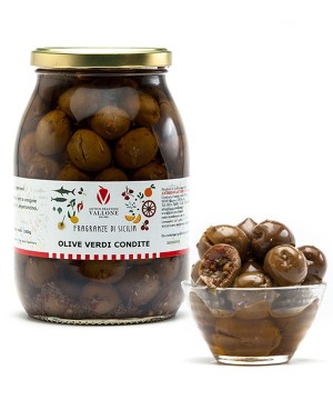 Seasoned green olives 1kg