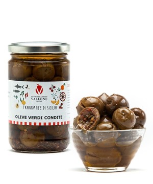 Seasoned green olives 280g